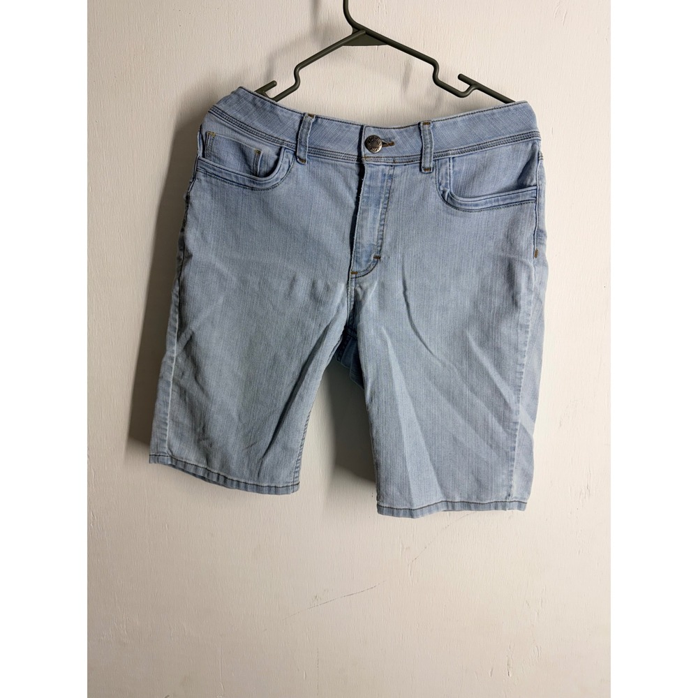Riders by Lee Womens Light Wash Denim Bermuda Shorts Size 14M Stretch Blue